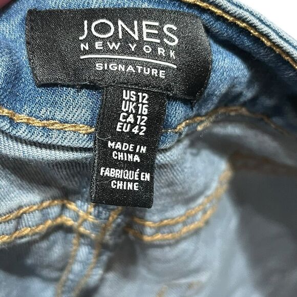 Jones New York Signature Women’s Madison Slim Ankle Denim Jeans, Size 12 - Picture 5 of 9